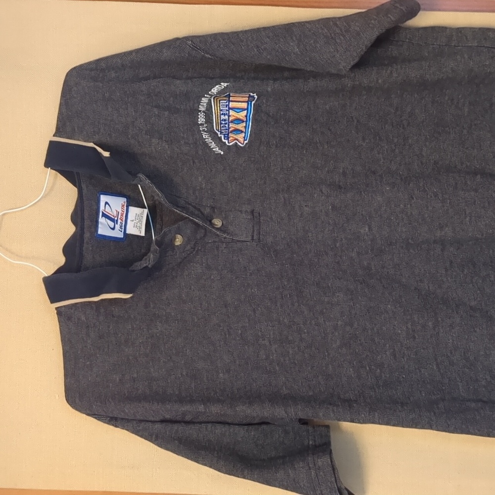 Super Bowl XXXIII Jan 31, 1999 Miami Florida Logo Athletic Vintage Polo Shirt